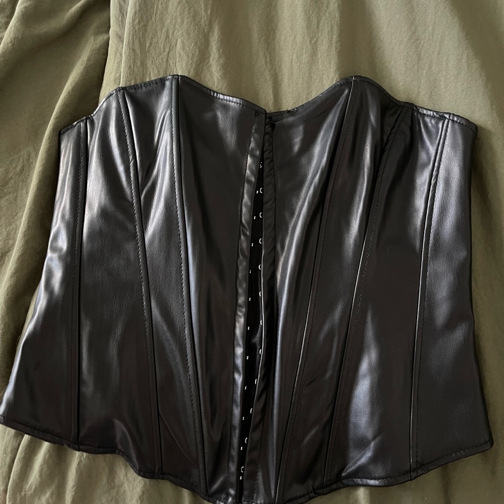 Zara Faux leather top